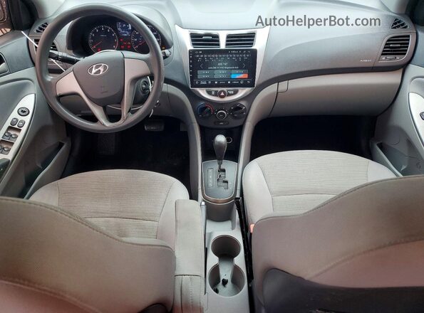 KMHCT4AE6GU009953 2016 HYUNDAI ACCENT Silver Widok deski rozdzielczej