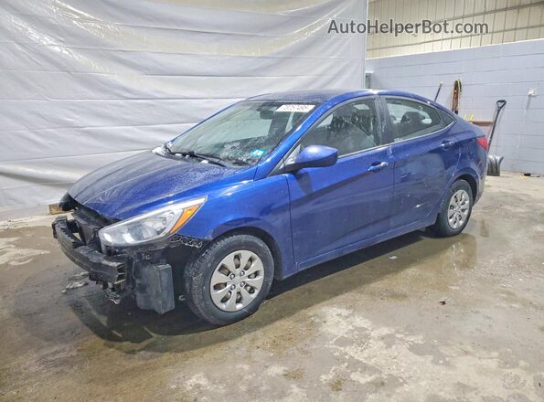 KMHCT4AE8GU028360 2016 HYUNDAI ACCENT Синий Передняя левая четверть