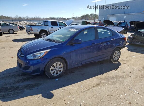 KMHCT4AE9GU972779 2016 HYUNDAI ACCENT Blue Przód lewy