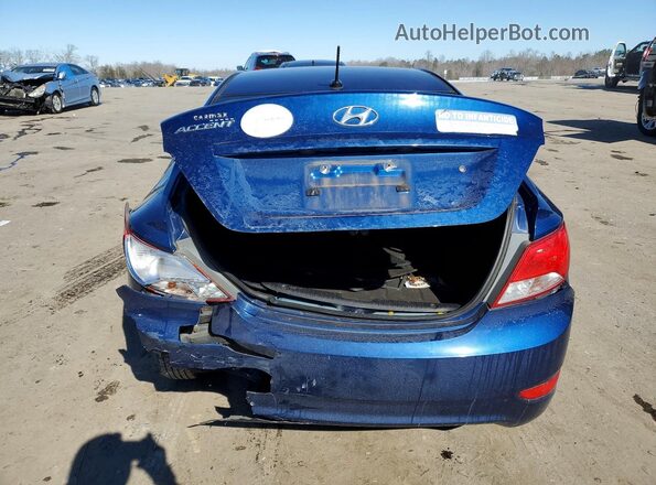 KMHCT4AE9GU972779 2016 HYUNDAI ACCENT Blue Widok z tyłu