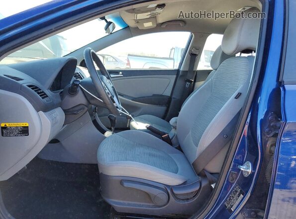 KMHCT4AE9GU972779 2016 HYUNDAI ACCENT Blue Widok wnętrza z przodu
