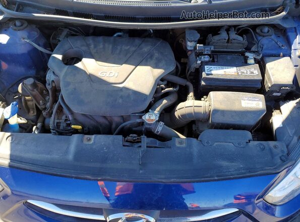 KMHCT4AE9GU972779 2016 HYUNDAI ACCENT Blue Widok wnętrza z tyłu