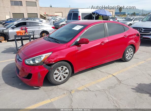 KMHCT4AEXGU090729 2016 HYUNDAI ACCENT Red Przód lewy