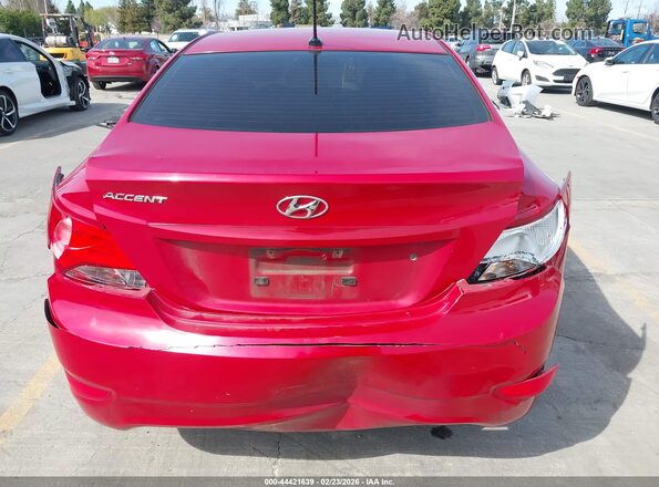 KMHCT4AEXGU090729 2016 HYUNDAI ACCENT Red Widok z przodu