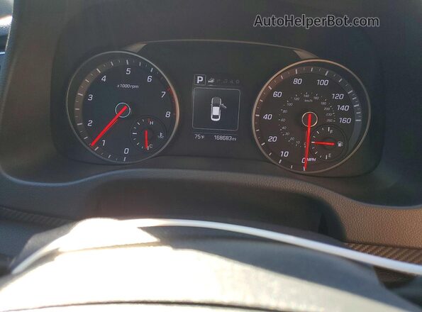 KMHD04LB2JU553907 2018 HYUNDAI ELANTRA Синий Вид щитка приборов