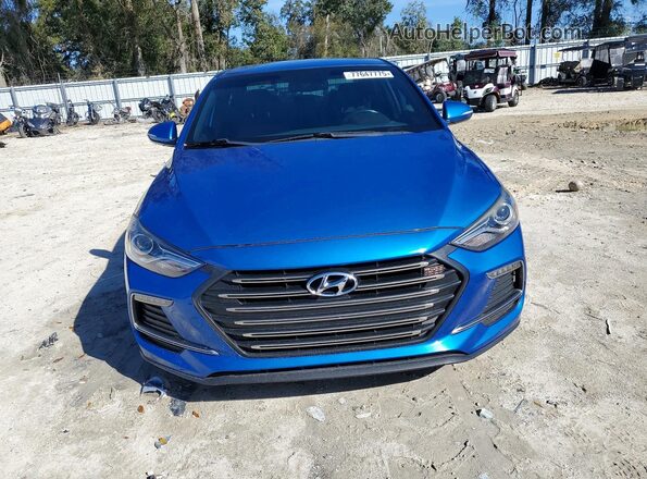 KMHD04LB2JU553907 2018 HYUNDAI ELANTRA Синий Вид спереди