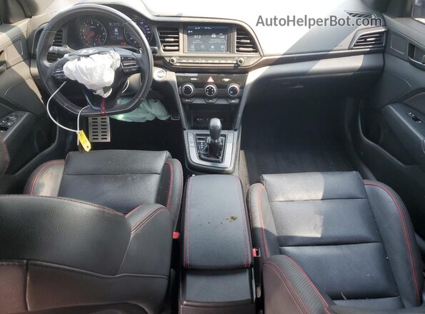 KMHD04LB5KU817297 2019 HYUNDAI ELANTRA Gray წინა პანელის ხედი