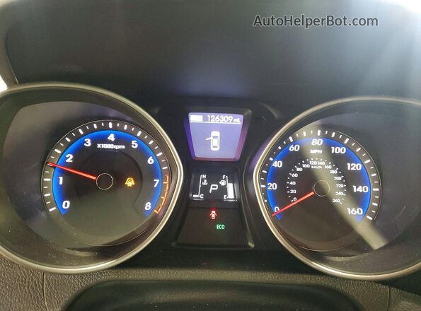 KMHD35LH3GU286805 2016 HYUNDAI ELANTRA Black Widok zestawu wskaźników