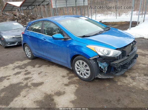 KMHD35LH3HU377591 2017 HYUNDAI ELANTRA GT Синий Передняя правая четверть