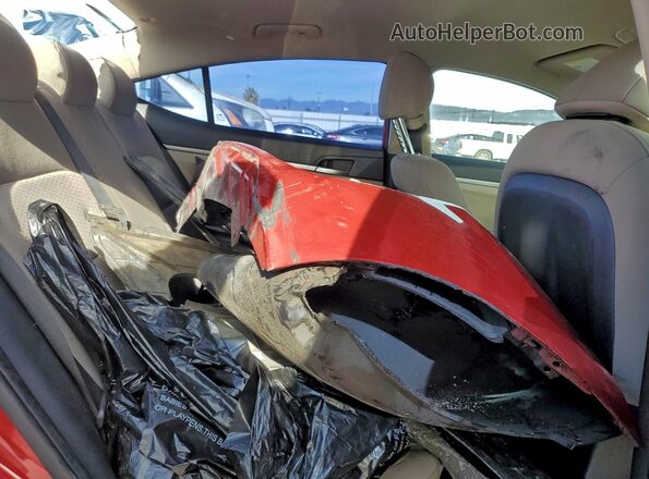 KMHD74LF2KU807440 2019 HYUNDAI ELANTRA Red Widok tylnych siedzeń