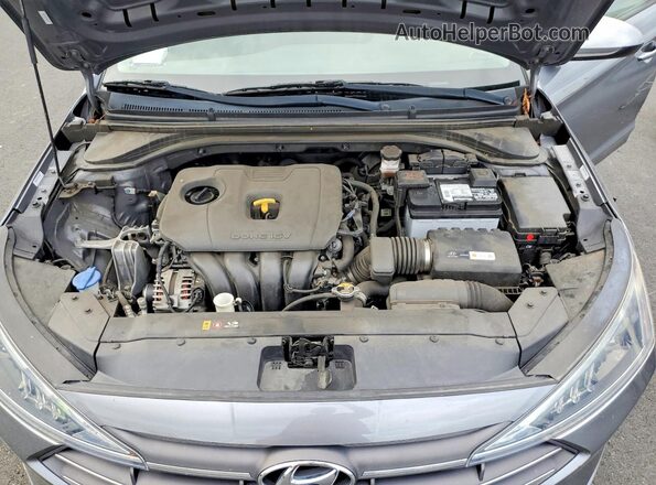 KMHD74LF6KU816853 2019 HYUNDAI ELANTRA Gray Widok wnętrza z tyłu