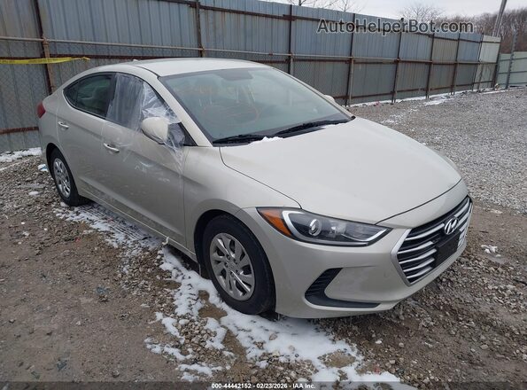 KMHD74LF9HU071475 2017 HYUNDAI ELANTRA Золотой Передняя правая четверть