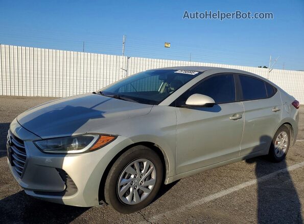 KMHD74LFXHU092531 2017 HYUNDAI ELANTRA Silver Vista tres cuartos delantera izquierda