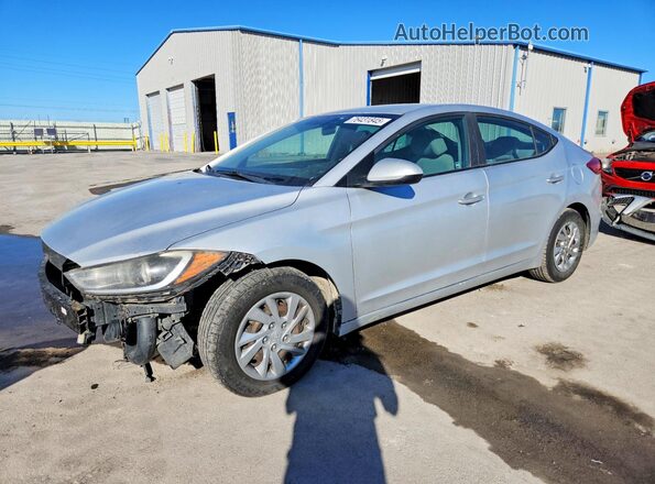 KMHD74LFXJU646141 2018 HYUNDAI ELANTRA Серебряный Передняя левая четверть