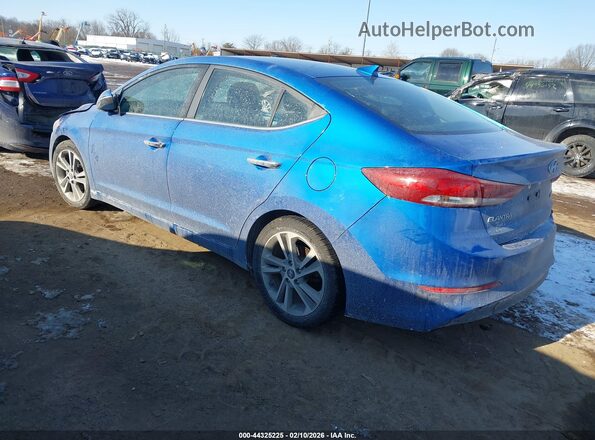 KMHD84LF2HU225599 2017 HYUNDAI ELANTRA Blue Задня ліва чверть