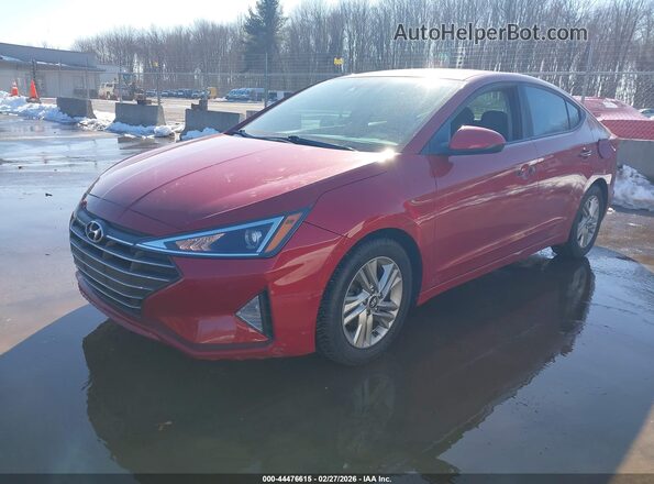 KMHD84LF3KU744846 2019 HYUNDAI ELANTRA Красный Передняя левая четверть