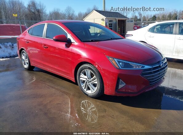 KMHD84LF3KU744846 2019 HYUNDAI ELANTRA Красный Передняя правая четверть