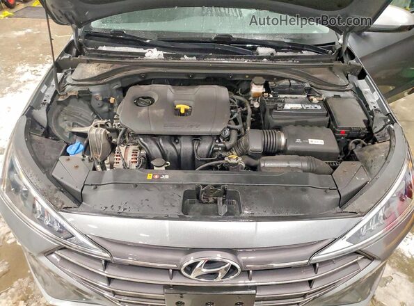 KMHD84LF4KU779511 2019 HYUNDAI ELANTRA Серый Вид задней части салона