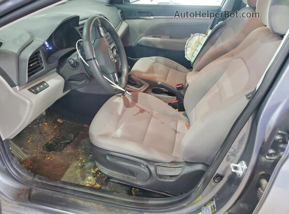 KMHD84LF6KU768770 2019 HYUNDAI ELANTRA Gray წინა სალონის ხედი