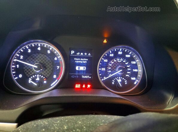 KMHD84LF6KU768770 2019 HYUNDAI ELANTRA Gray ხელსაწყოთა პანელის ხედი