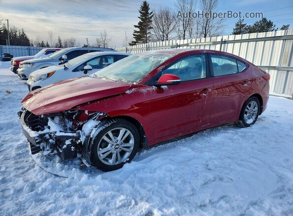 KMHD84LF9JU638514 2018 HYUNDAI ELANTRA Красный Передняя левая четверть