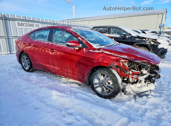 KMHD84LF9JU638514 2018 HYUNDAI ELANTRA Красный Передняя правая четверть
