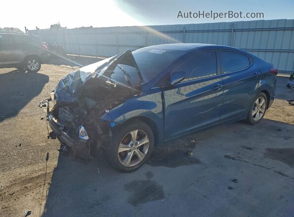 KMHDH4AE7GU644945 2016 HYUNDAI ELANTRA Blue Przód lewy