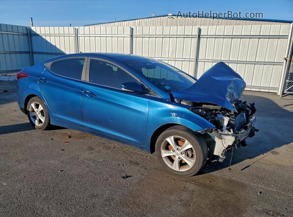 KMHDH4AE7GU644945 2016 HYUNDAI ELANTRA Blue Przód prawy