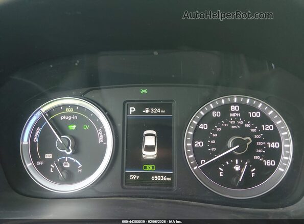 KMHE14L20KA093439 2019 HYUNDAI SONATA PLUG-IN HYBRID Черный Вид задних сидений