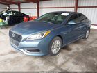 2016 Hyundai Sonata Hybrid Se Light Blue vin: KMHE24L11GA011892