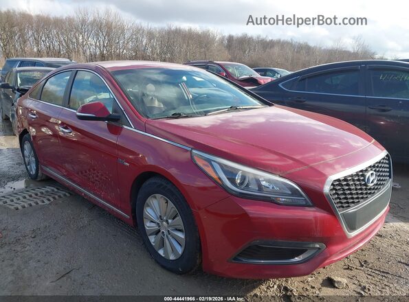 KMHE24L12GA019175 2016 HYUNDAI SONATA HYBRID Красный Передняя правая четверть