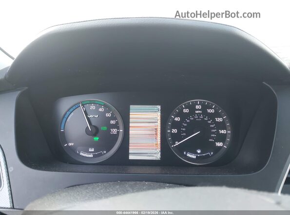 KMHE24L12GA019175 2016 HYUNDAI SONATA HYBRID Красный Вид задних сидений