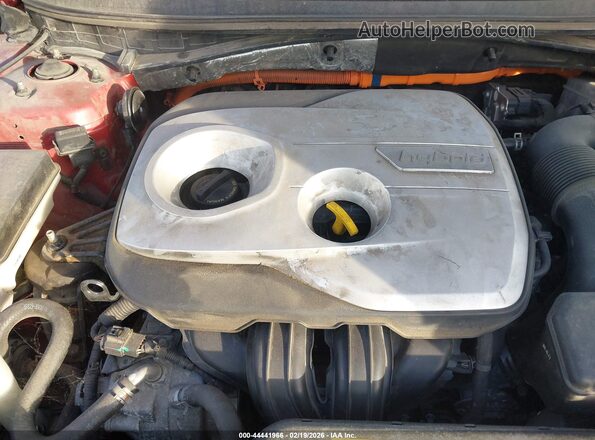 KMHE24L12GA019175 2016 HYUNDAI SONATA HYBRID Красный Вид сзади