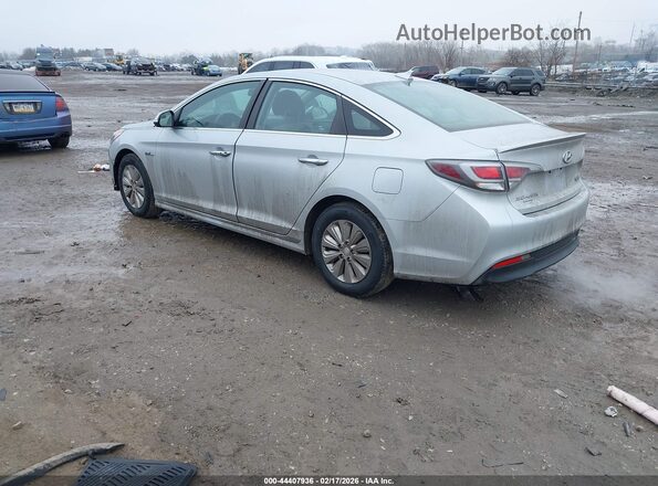KMHE24L12HA058236 2017 HYUNDAI SONATA HYBRID Серебряный Задняя левая четверть