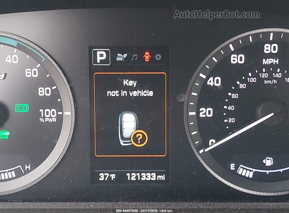 KMHE24L12HA058236 2017 HYUNDAI SONATA HYBRID Серебряный 
