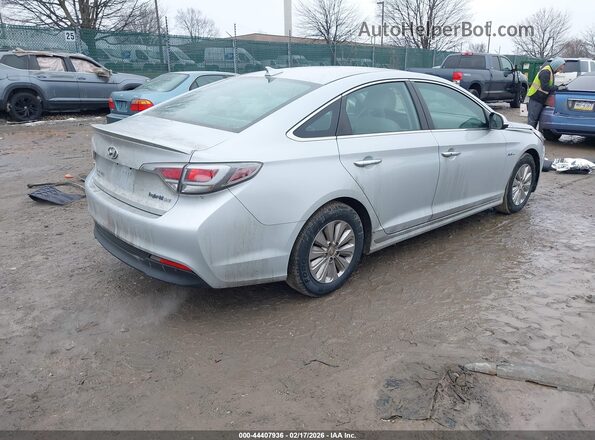 KMHE24L12HA058236 2017 HYUNDAI SONATA HYBRID Серебряный Задняя правая четверть