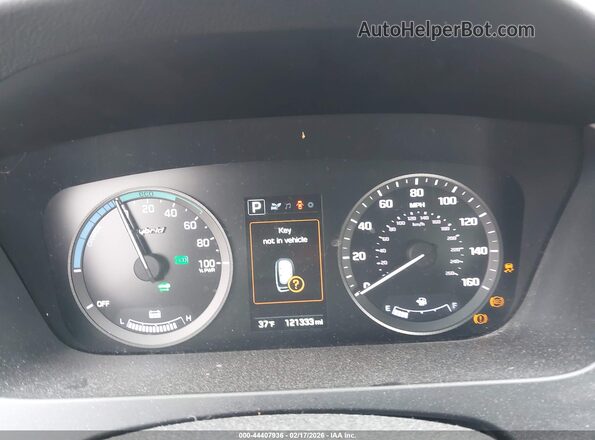 KMHE24L12HA058236 2017 HYUNDAI SONATA HYBRID Серебряный Вид задних сидений