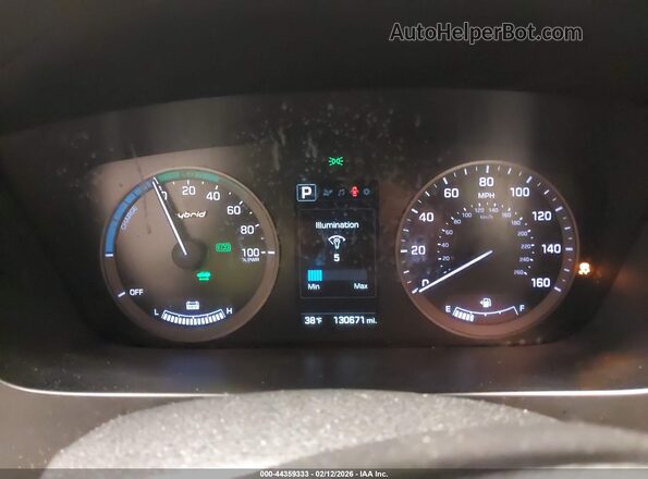 KMHE24L14GA011031 2016 HYUNDAI SONATA HYBRID Красный Вид задних сидений