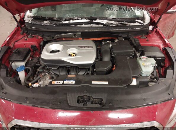 KMHE24L14GA011031 2016 HYUNDAI SONATA HYBRID Красный Вид сзади
