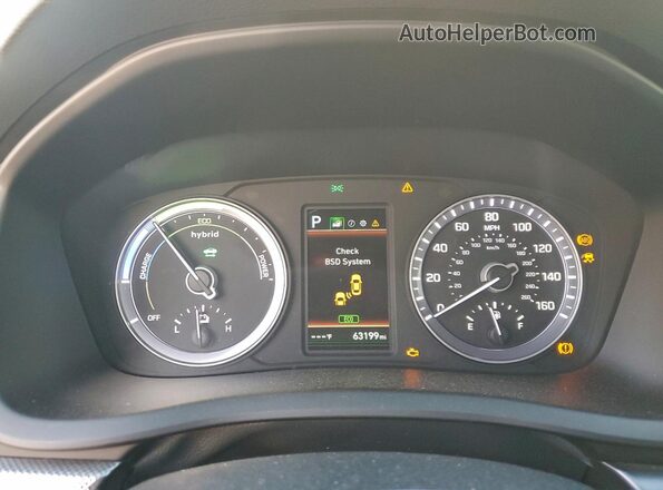 KMHE24L30KA091714 2019 HYUNDAI SONATA Белый Вид щитка приборов