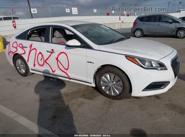 KMHE24L33HA063754 2017 HYUNDAI SONATA HYBRID White Przód prawy