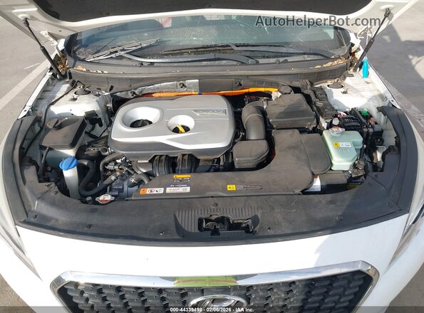 KMHE24L33HA063754 2017 HYUNDAI SONATA HYBRID White Widok z tyłu