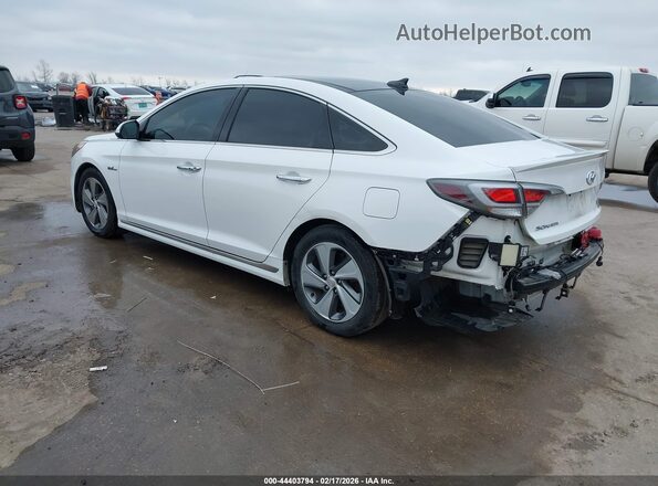 KMHE34L12HA056015 2017 HYUNDAI SONATA HYBRID White Tył lewy