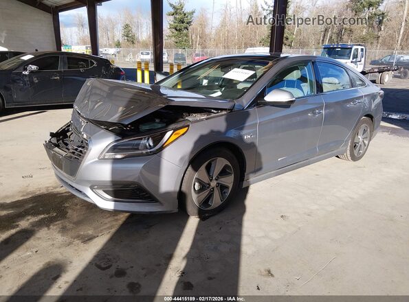 KMHE34L16GA014638 2016 HYUNDAI SONATA HYBRID Серебряный Передняя левая четверть