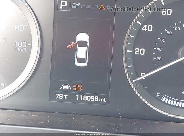 KMHE34L17GA010307 2016 HYUNDAI SONATA HYBRID Серебряный 