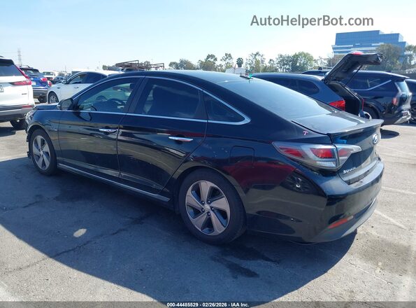 KMHE34L17HA048038 2017 HYUNDAI SONATA HYBRID Черный Задняя левая четверть