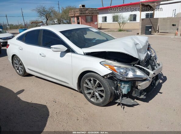 KMHFG4JG3HA587675 2017 HYUNDAI AZERA Белый Передняя правая четверть