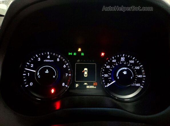 KMHFH4JG3HA590489 2017 HYUNDAI AZERA White Widok zestawu wskaźników