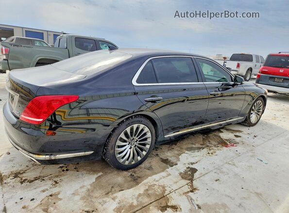 KMHG34JA2JU037593 2018 GENESIS G90 Черный Задняя правая четверть