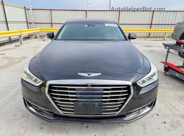 KMHG34JA2JU037593 2018 GENESIS G90 Черный Вид спереди